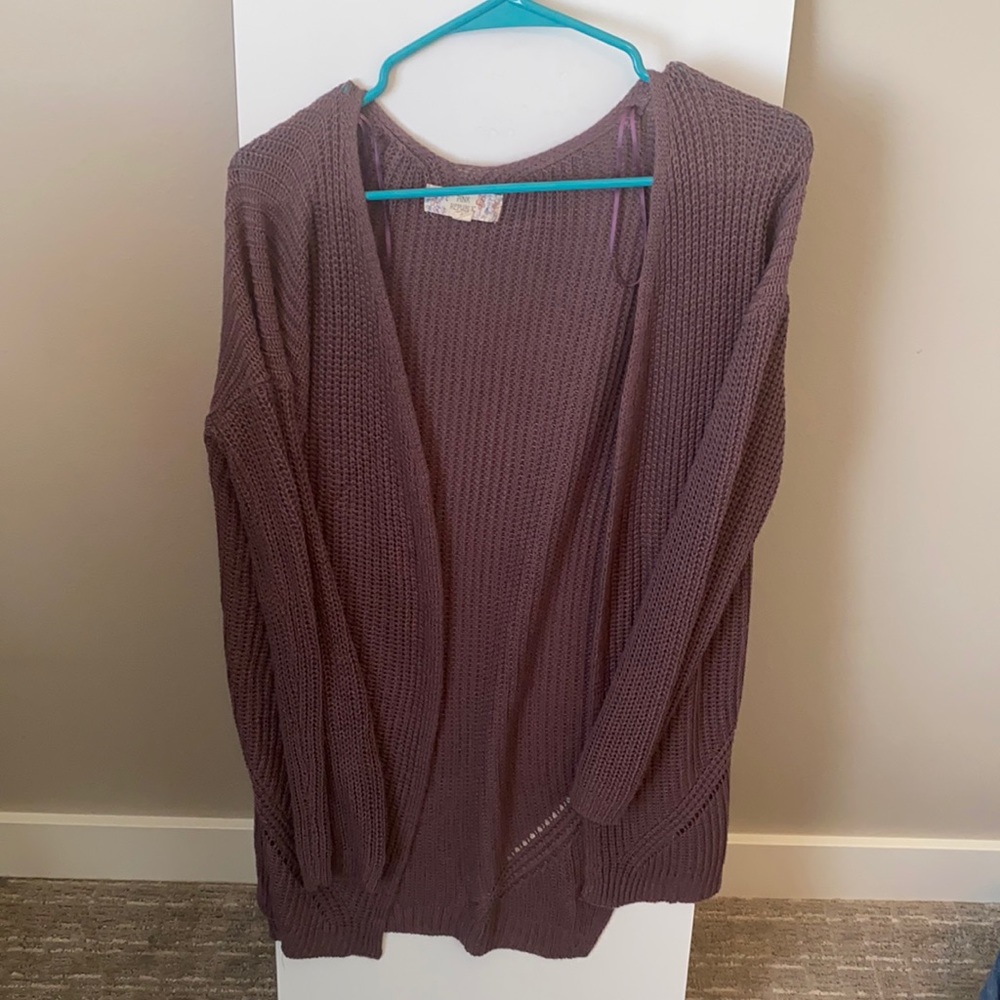 Purple cardigan